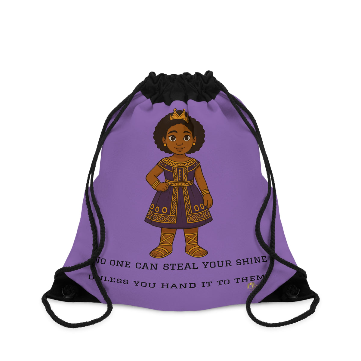 Royal Afro Princess Drawstring Bag