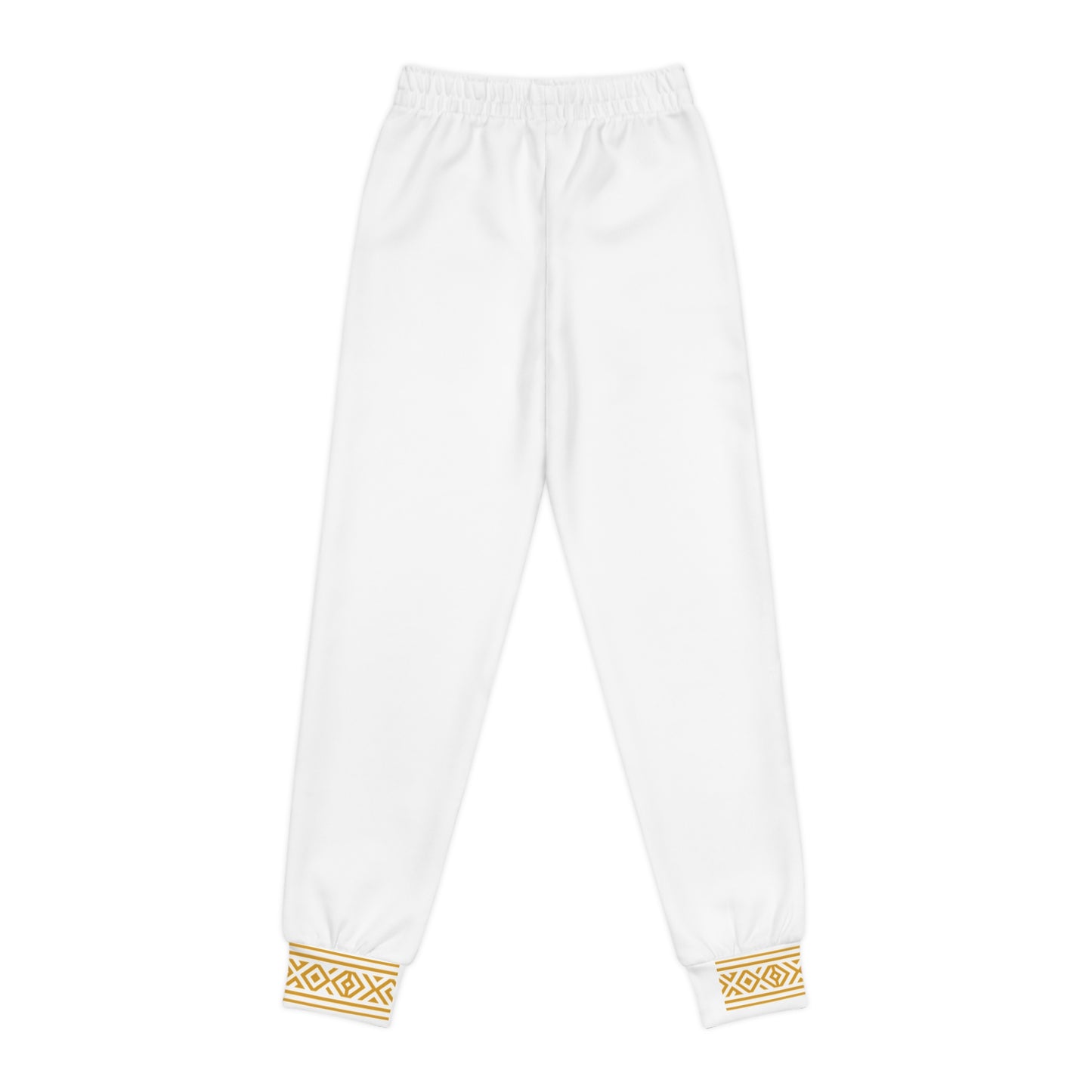 Nubian Pride White & Gold Tribal Unisex Joggers