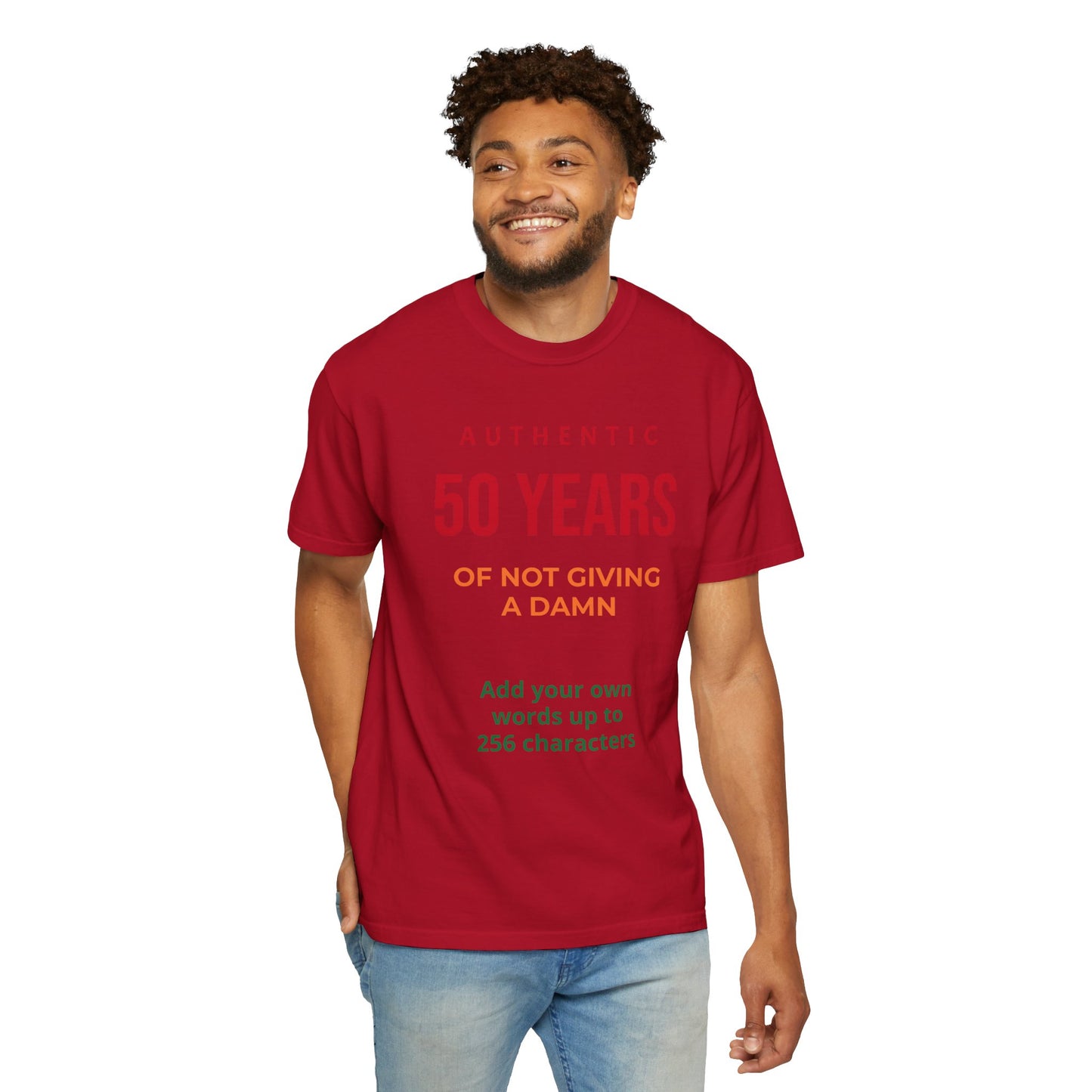 "Authentic 50 Years" — "Print it your way" Personalized Graphic Tee