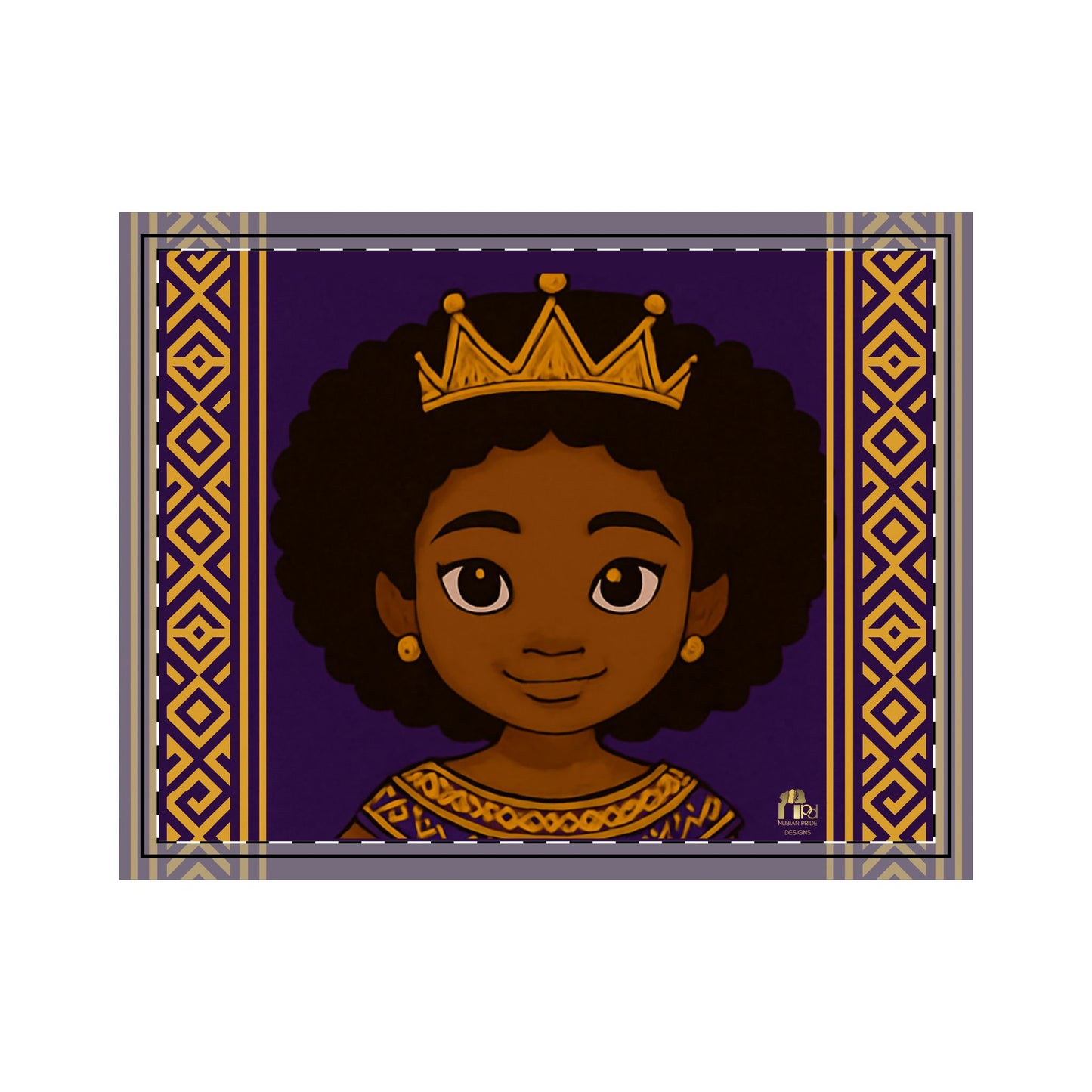 “Little Queen” Cotton Pillow Sham – A Regal, Comforting Accent for Black Girls’ Spaces