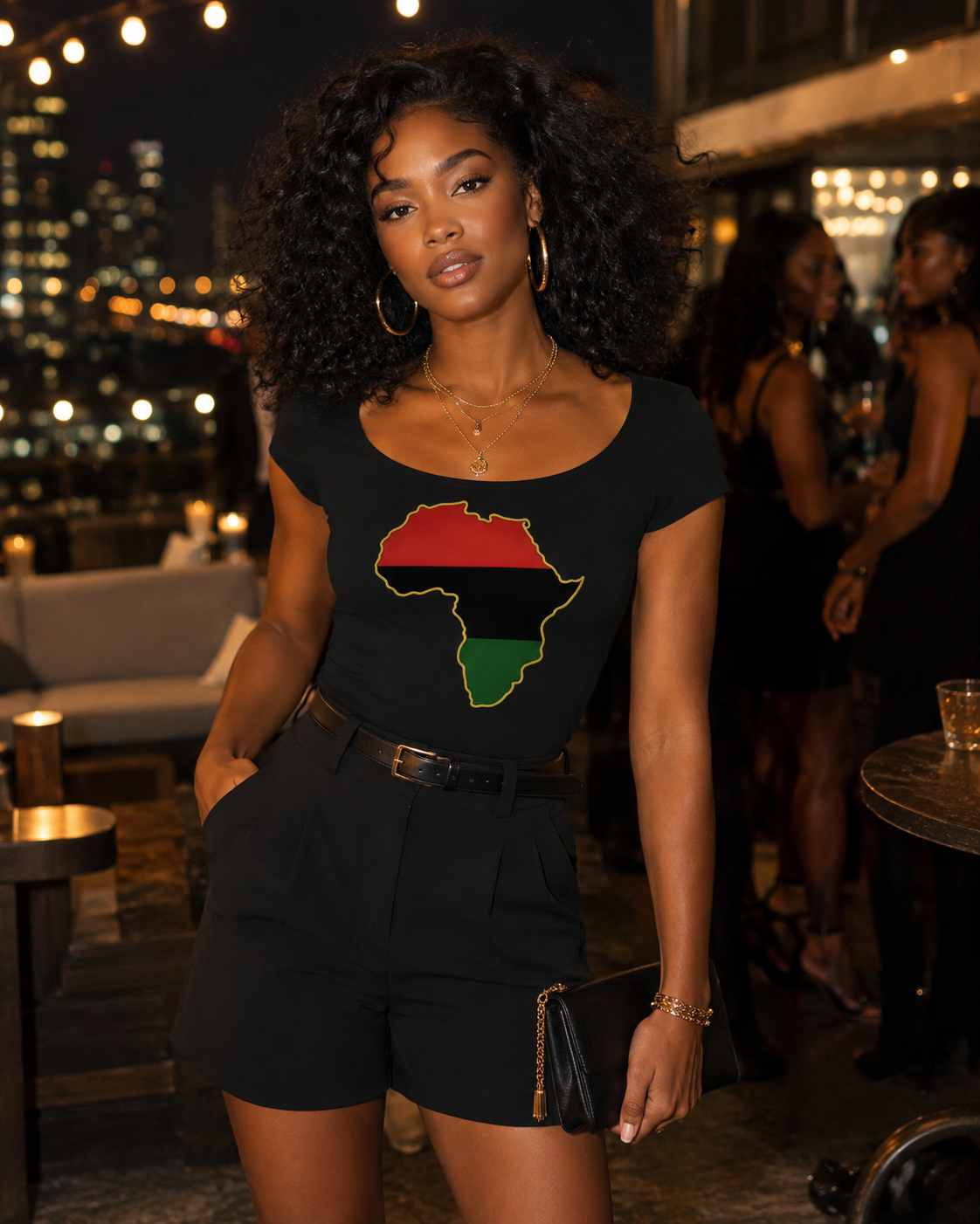 Pan African Off-the-Shoulder Tee