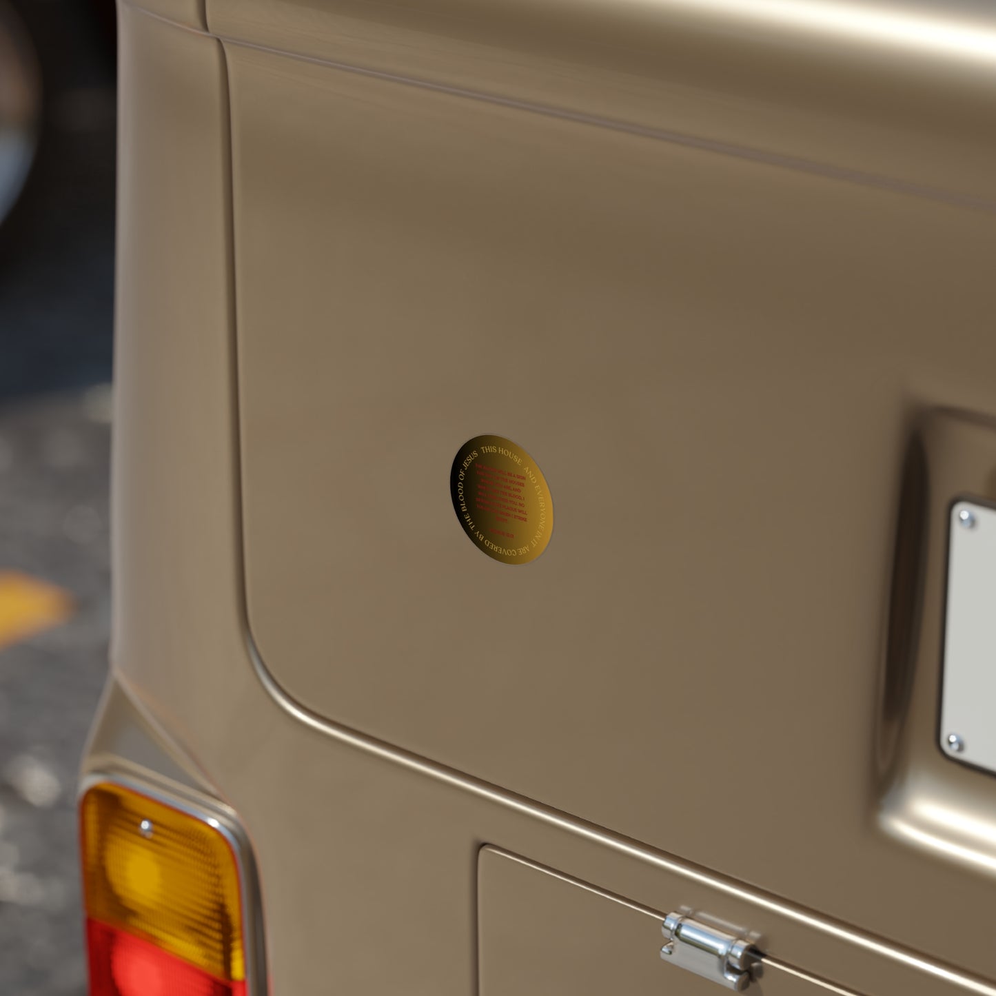 Covered Round (Transparent, Weatherproof) Outdoor Sticker for home