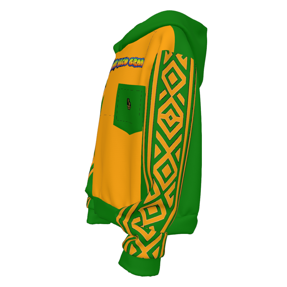 Proud Future HBCU Grad Unisex Hoodie in Green and Yellow