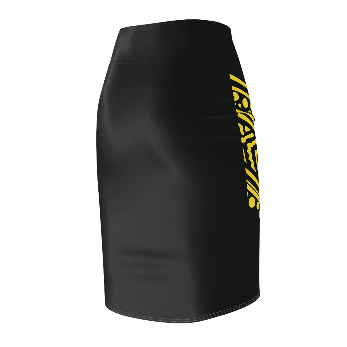 Golden Continent Pencil Skirt (Yellow)