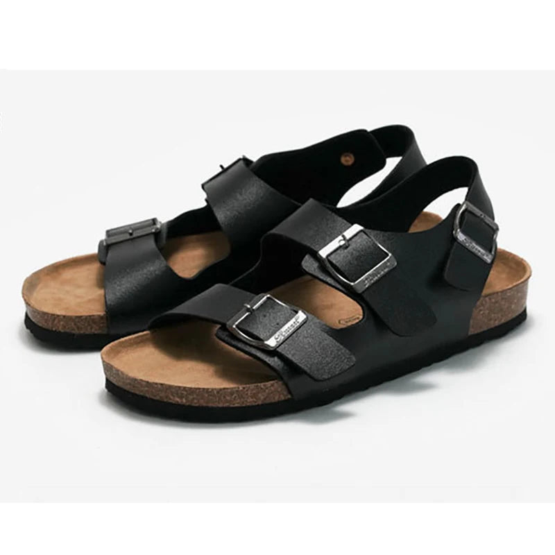 Men's Gladiator Leather Slip-On Sandals