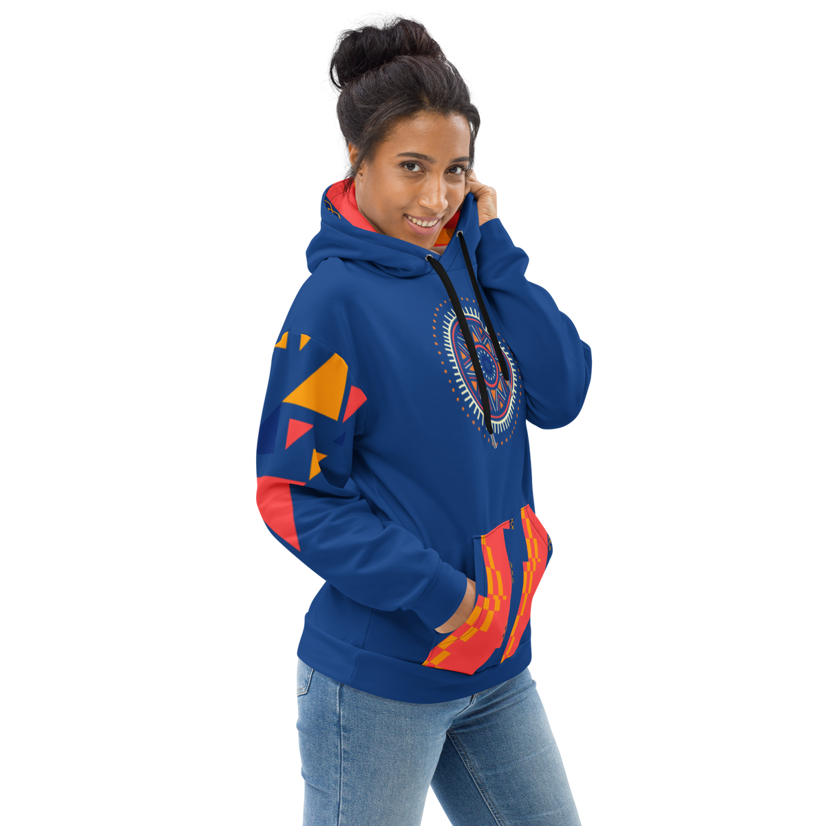Tribal Vibes Hoodie – Blue