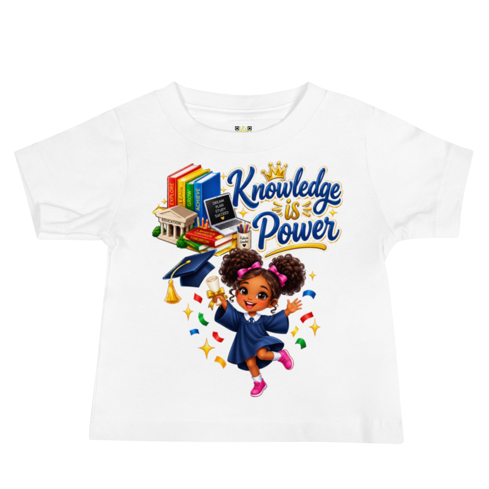 Knowledge Is Power Baby Jersey Tee for Girls