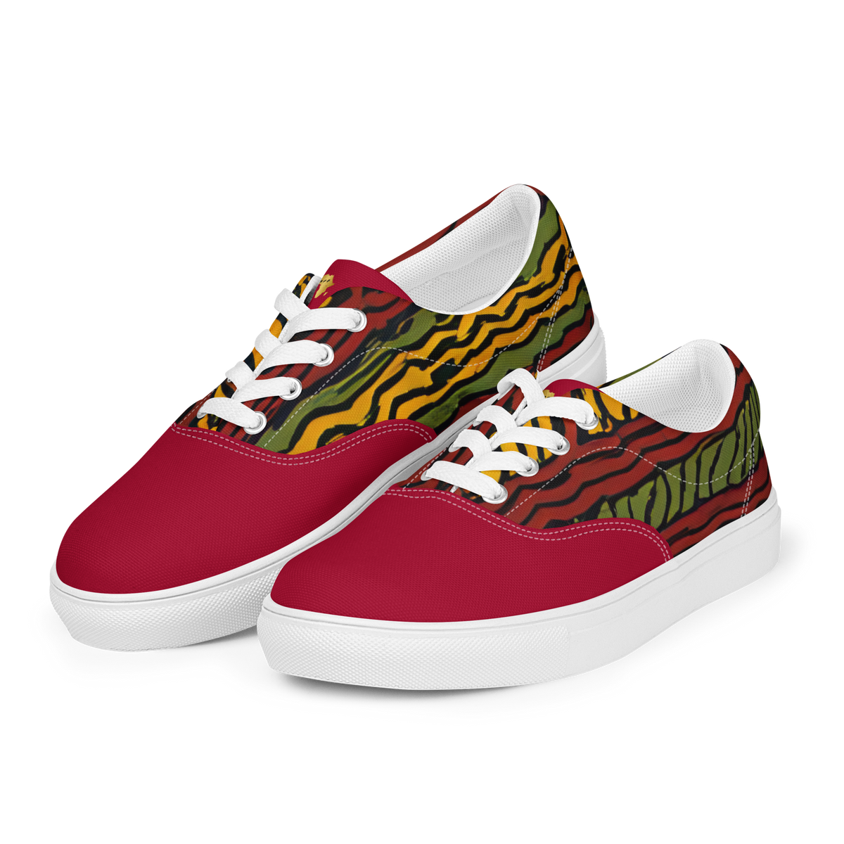 Tribal Lace-Up Canvas Shoes for Men
