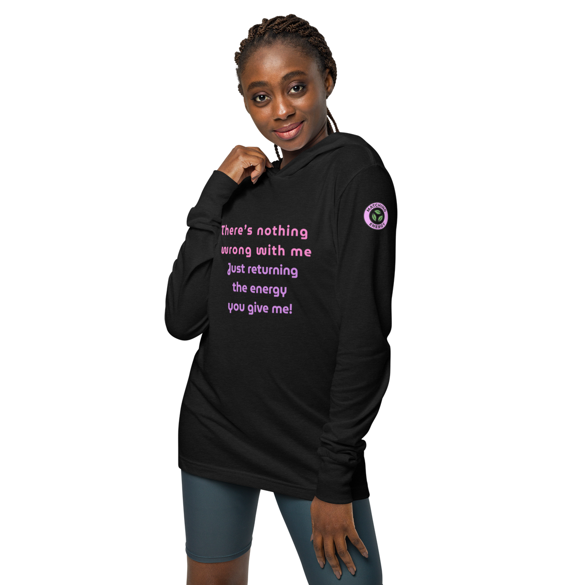 Matching Energy Hooded Long Sleeve Unisex Tee