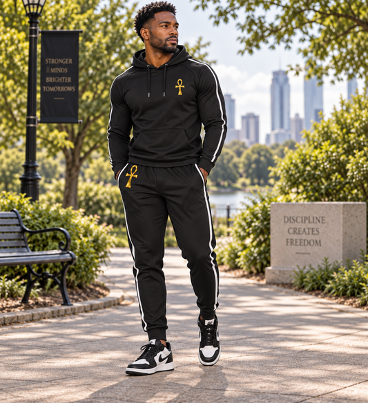 Ankh Energy Unisex Joggers in Black