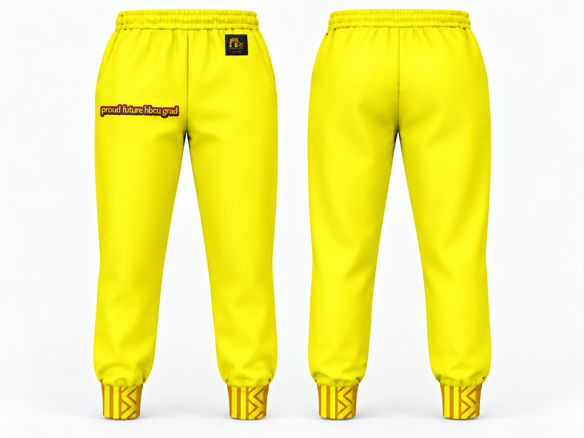 Proud Future HBCU Unisex Graffiti Joggers in Yellow