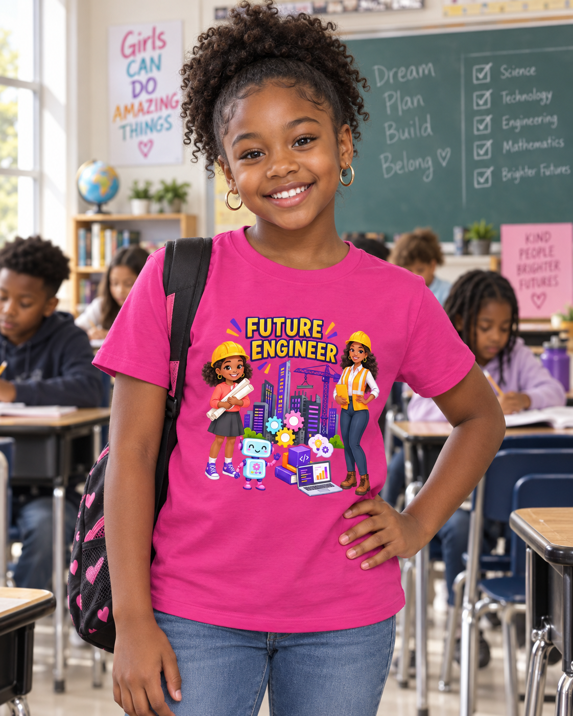 Future Engineer Youth Short Sleeve Tee for Girls