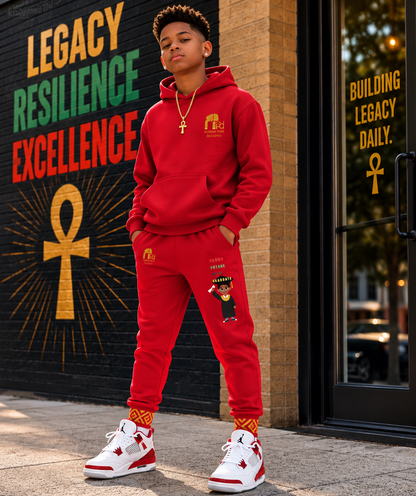 Future Legacy Proud HBCU Grad  Unisex Youth Joggers in Ruby Red