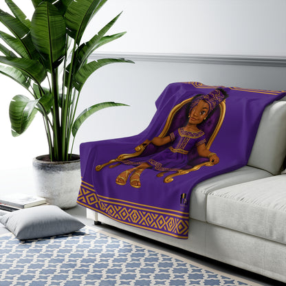 “Little Queen Sherpa” Fleece Blanket