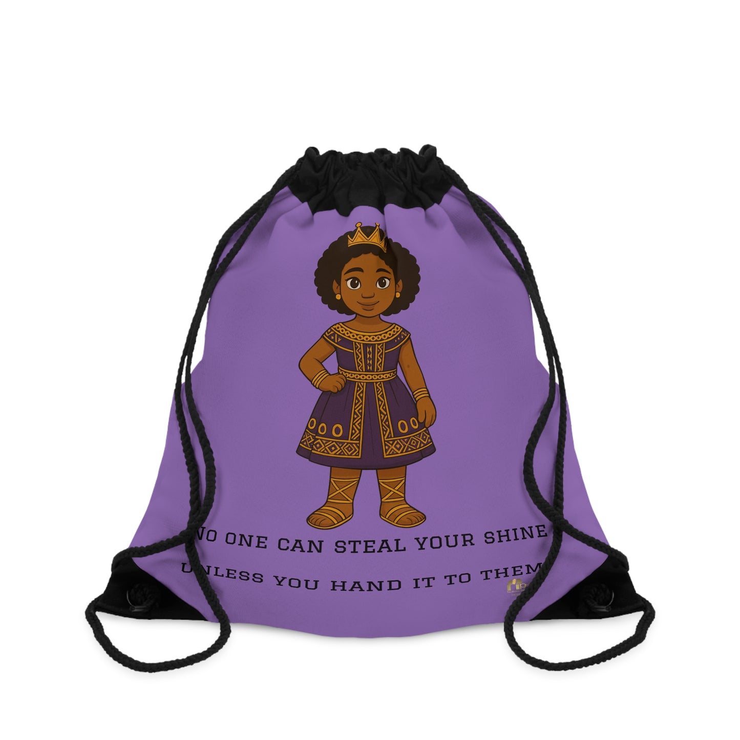 Royal Afro  Princess Drawstring Bag