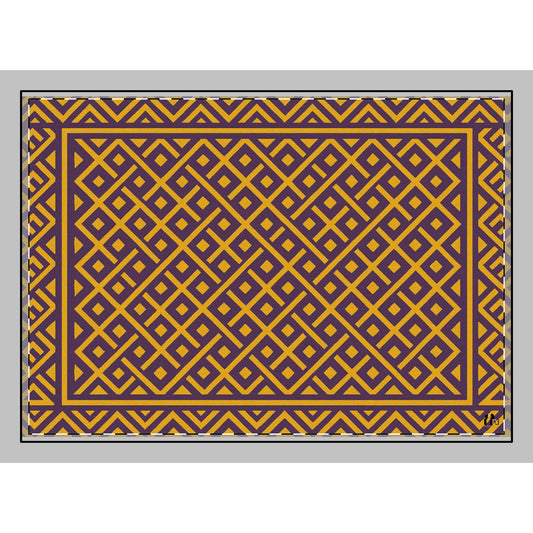 Brown  Moroccan Pattern Indoor Accent Rug