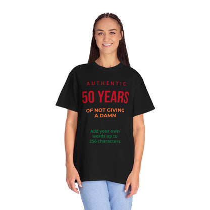 "Authentic 50 Years"  — "Print it your way" Personalized Graphic Tee