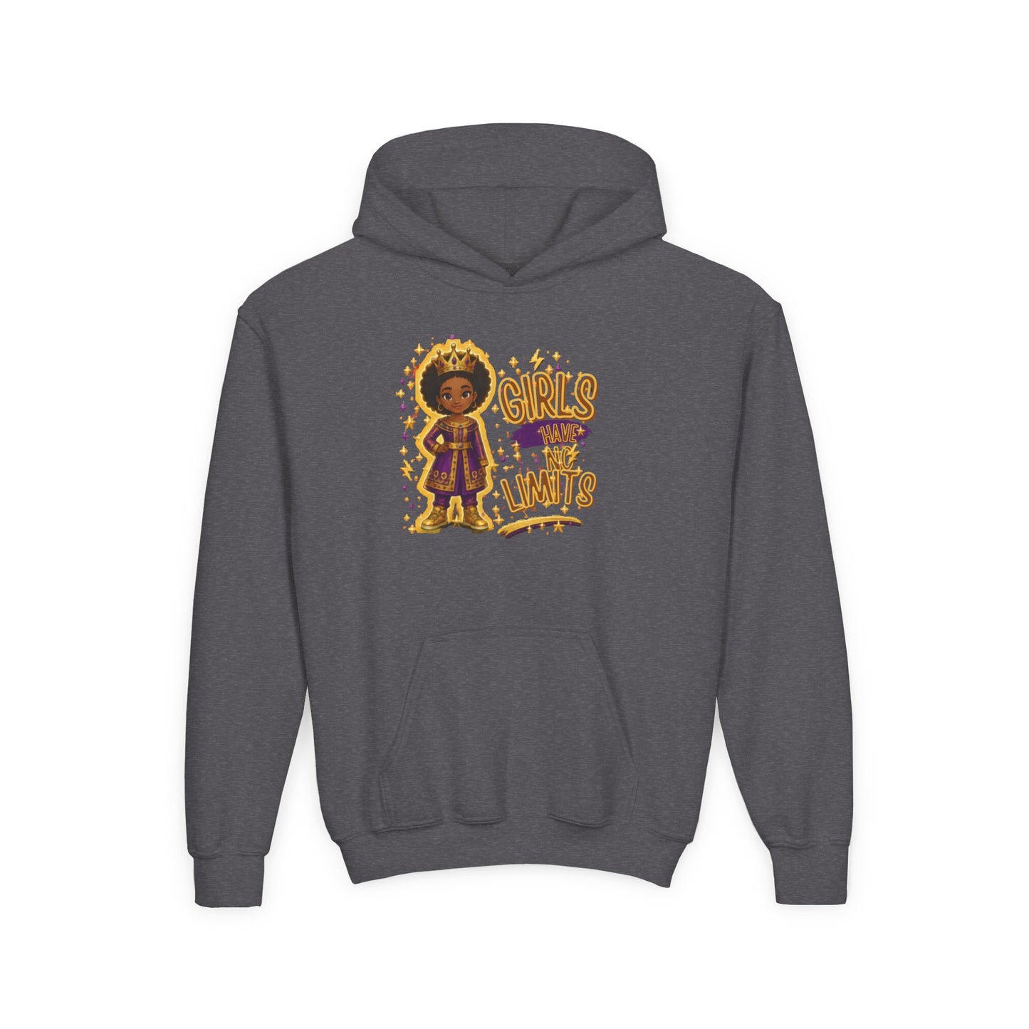 Young Queen – Girl's Empowerment Youth Hoodie
