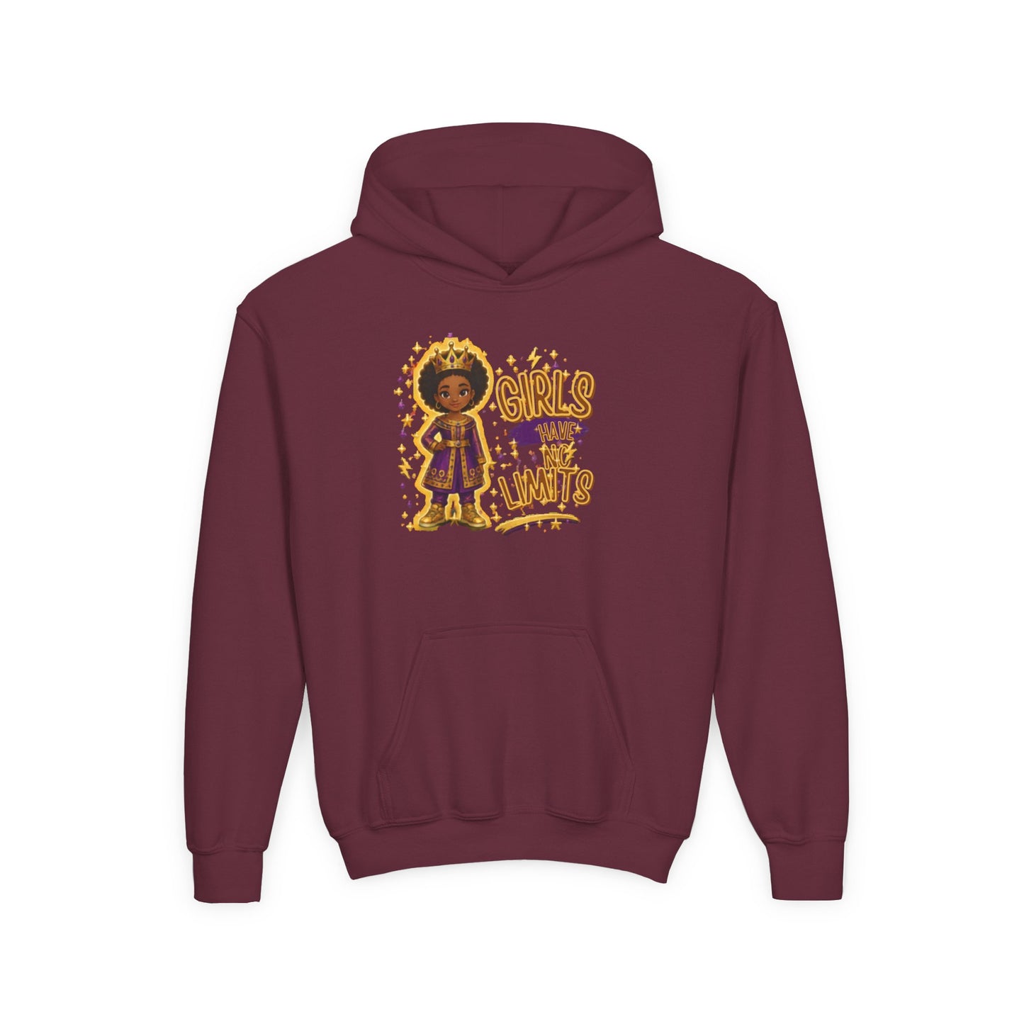 Young Queen – Girl's Empowerment Youth Hoodie