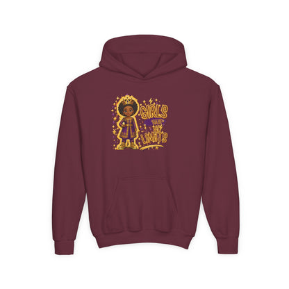 Young Queen – Girl's Empowerment Youth Hoodie