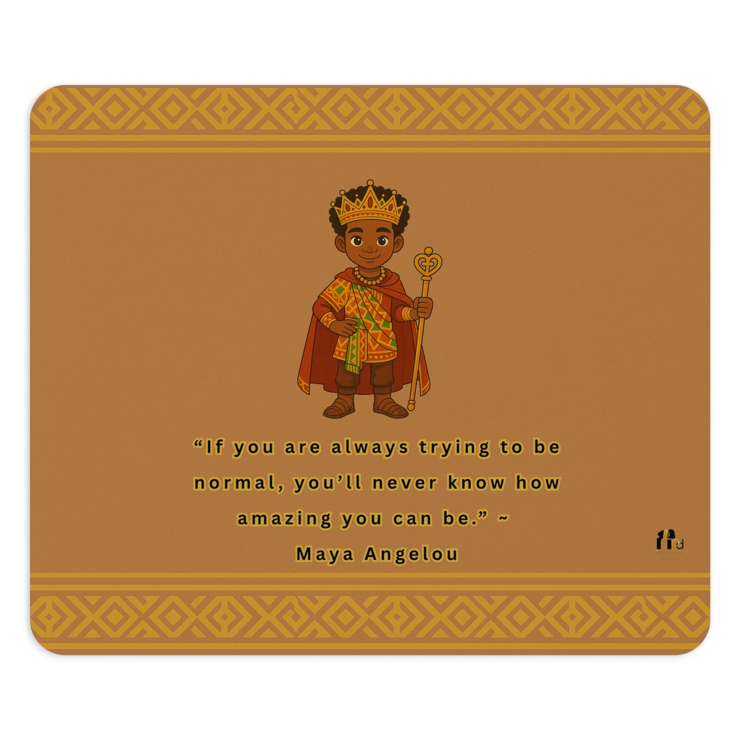 Royal Prince Mouse Pad – Bold African Prince Gaming & Office Desk Mat