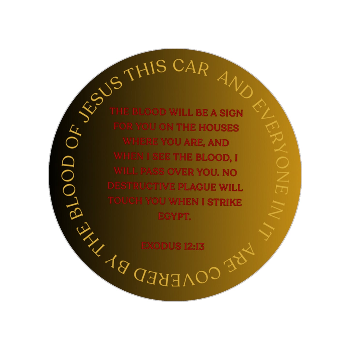 Covered Round (Transparent, Weatherproof) Outdoor Sticker for car