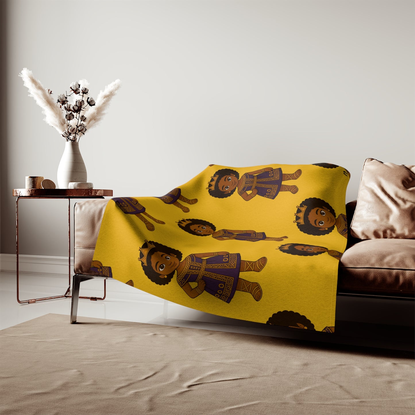 “Little Royal” Sweatshirt Blanket – Cozy Comfort for Black Girls with Big Imaginations