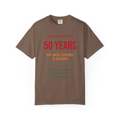 "Authentic 50 Years"  — "Print it your way" Personalized Graphic Tee