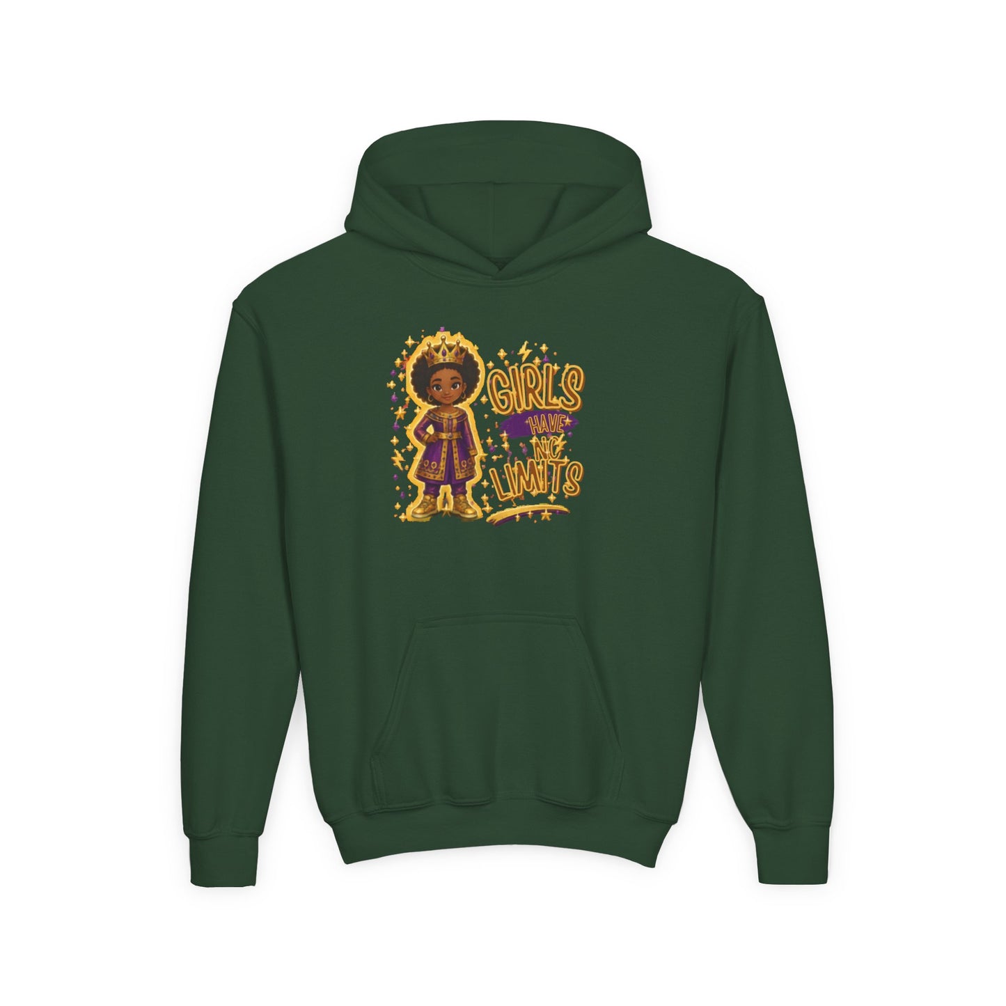Young Queen – Girl's Empowerment Youth Hoodie