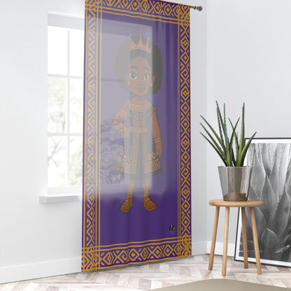 “Little Queen” Storybook Curtain – Regal, Imaginative Décor for Black Girls’ Spaces