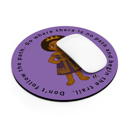 Afro Queen Mouse Pad — Inspiring Desk Mousepad for Black Girls