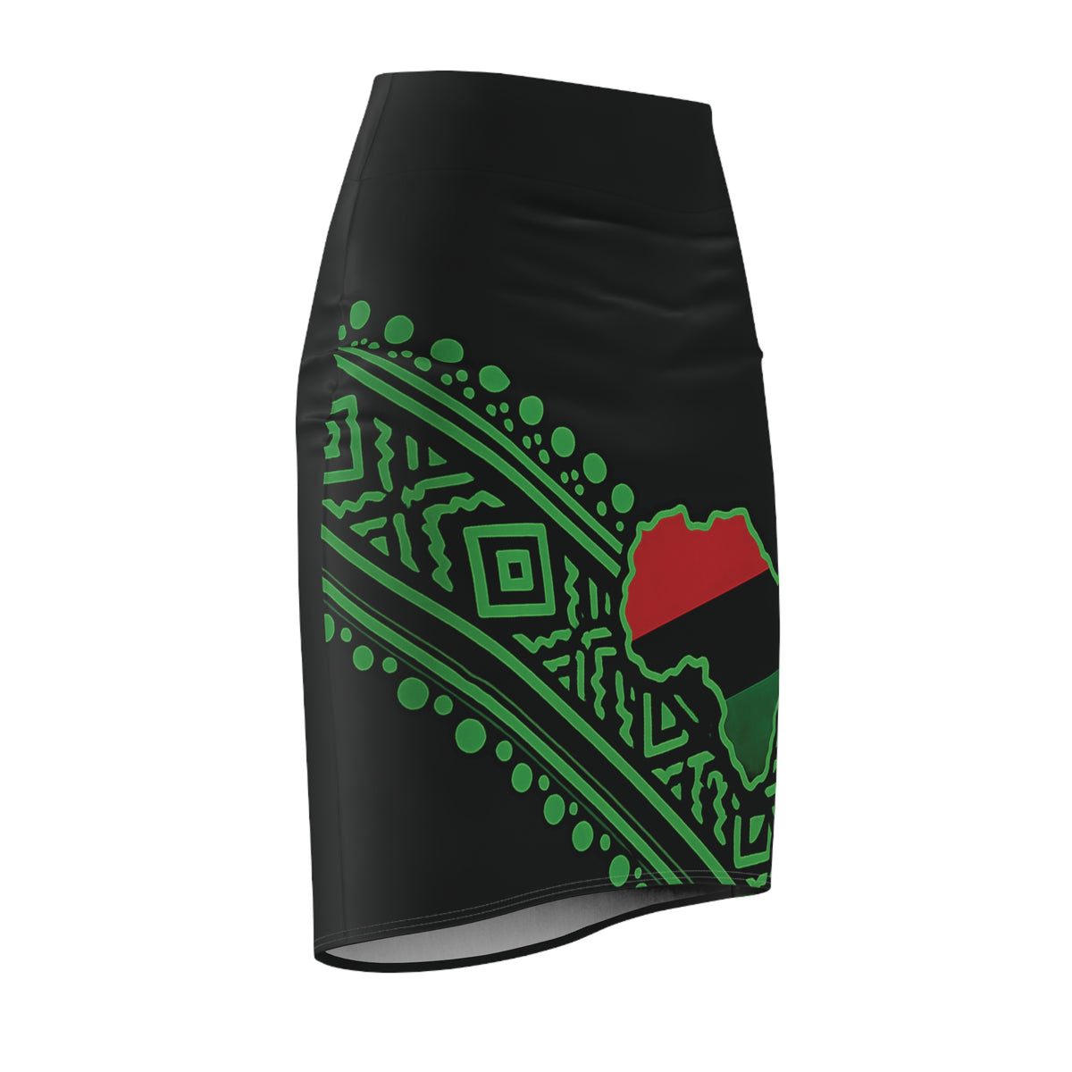 Golden Continent Pencil Skirt in (Green)