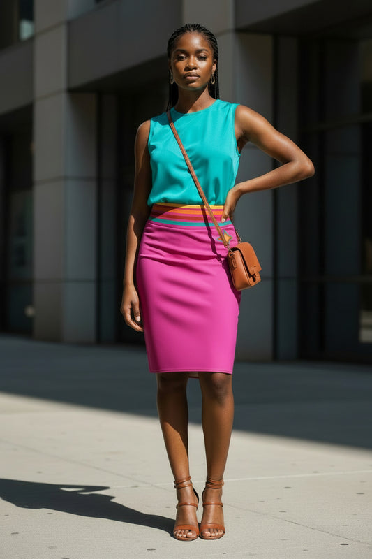 Coordinating “Accountability” Pencil Skirt (HotPink)