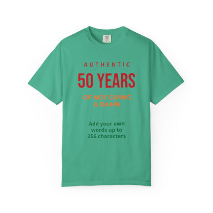 "Authentic 50 Years"  — "Print it your way" Personalized Graphic Tee