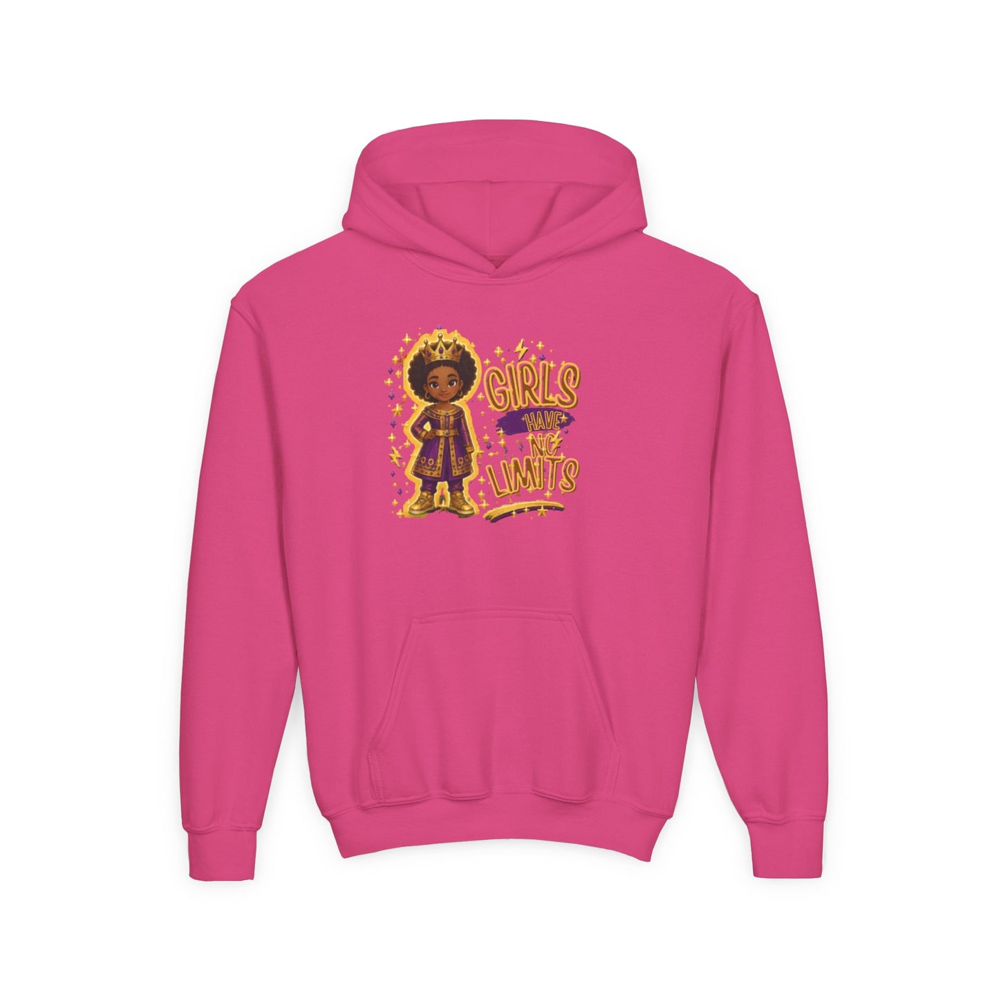 Young Queen – Girl's Empowerment Youth Hoodie