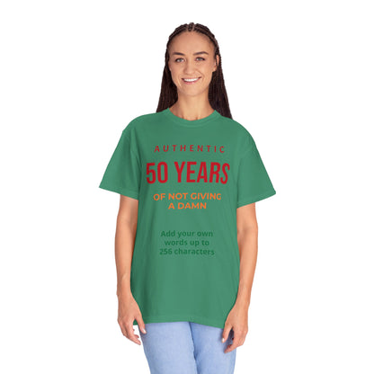 "Authentic 50 Years"  — "Print it your way" Personalized Graphic Tee