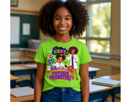STEM Future Scientist Youth Short Sleeve Tee for Girls