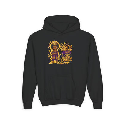 Young Queen – Girl's Empowerment Youth Hoodie