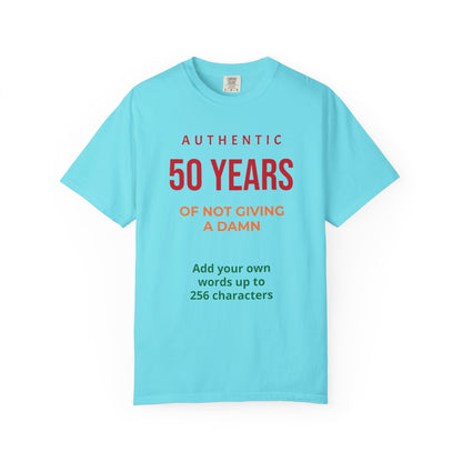 "Authentic 50 Years"  — "Print it your way" Personalized Graphic Tee