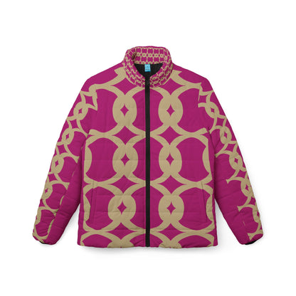 Circle of Unity – African Tribal Puffer Jacket for Women