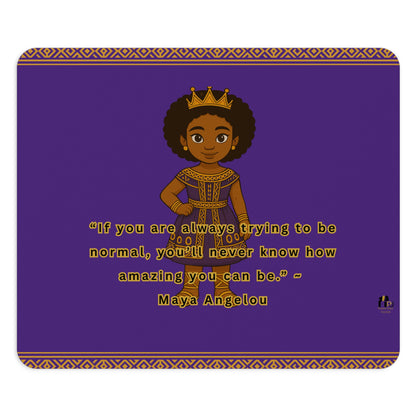 Royal Inspiration Mouse Pad – Empowering Desk Decor for Black Girls