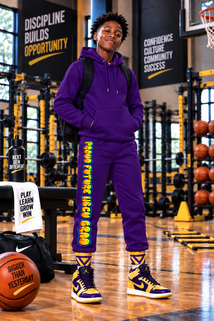 HBCU Unisex Graffiti Joggers in Purple