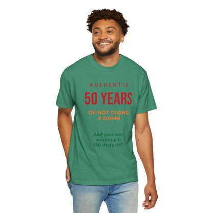 "Authentic 50 Years"  — "Print it your way" Personalized Graphic Tee