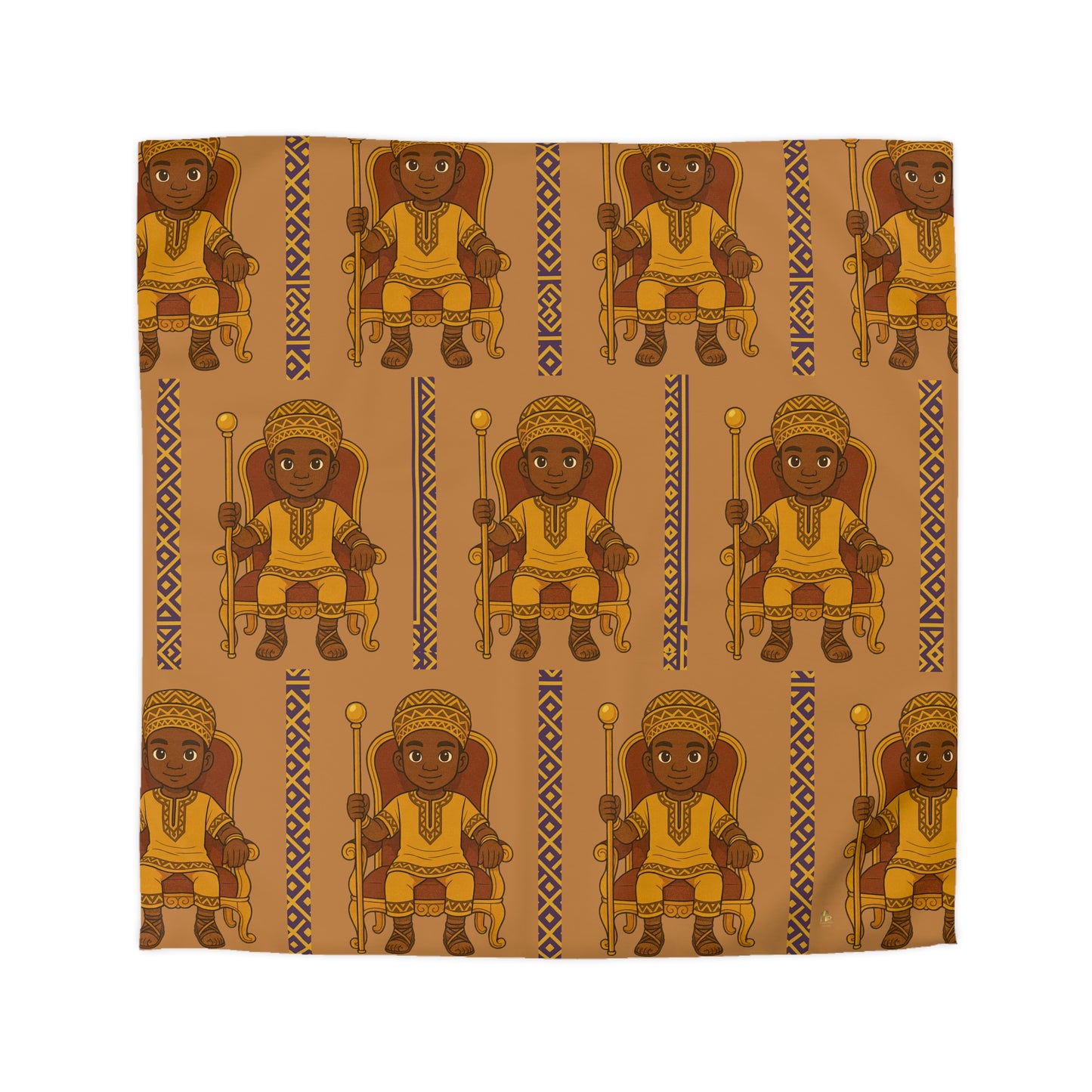Boy’s Geometric Duvet Cover — Moroccan Tile Microfiber Bedding