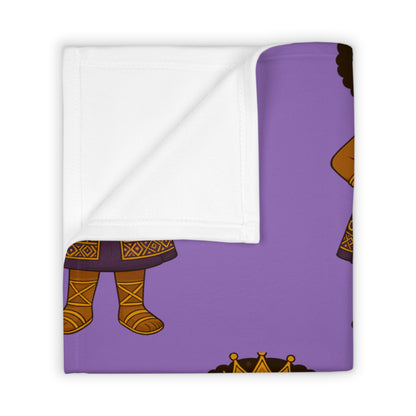 “Little Queen” Fleece Throw Blanket – Soft, Playful, and Made for Black Infant Girls and Their Families