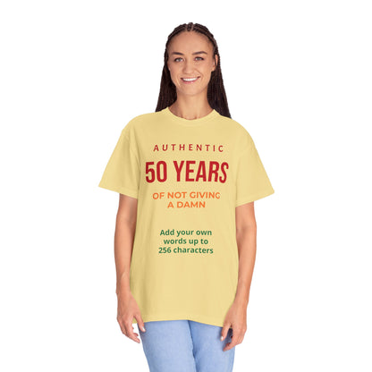 "Authentic 50 Years"  — "Print it your way" Personalized Graphic Tee