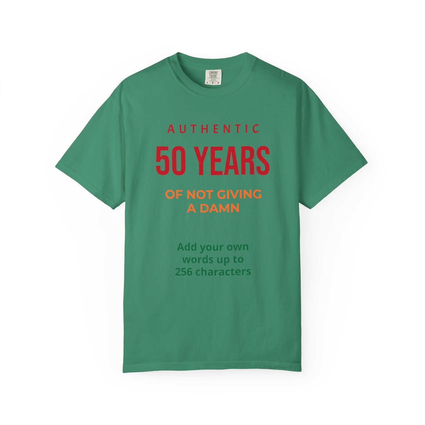 "Authentic 50 Years"  — "Print it your way" Personalized Graphic Tee