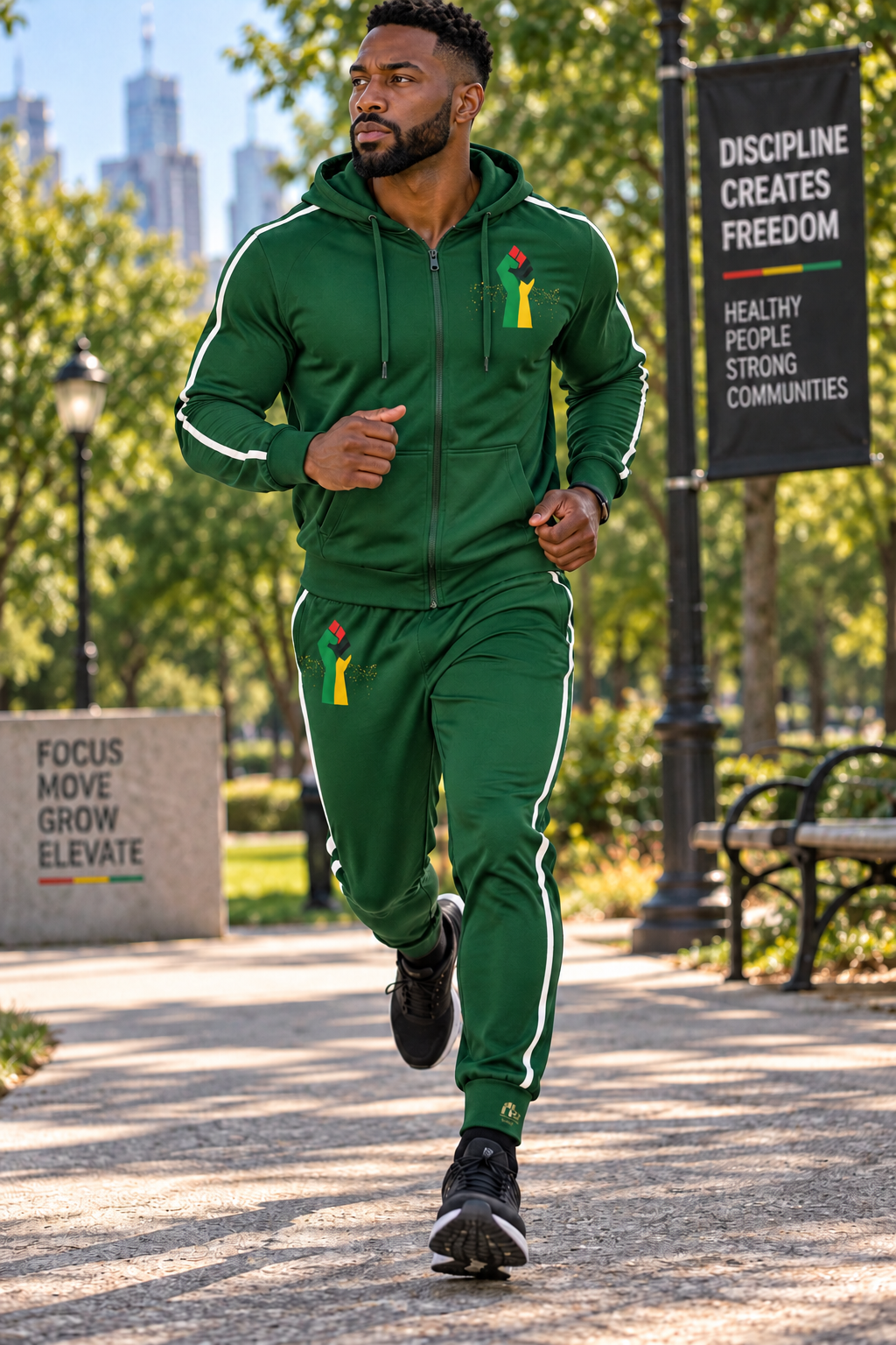 Pan-African Track Pants in Green