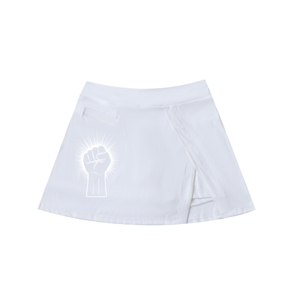 The Empowered Edge High-Waist Pocketed A-Line Skirt