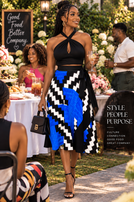 Royal Kente Inspired Wrap Skirt